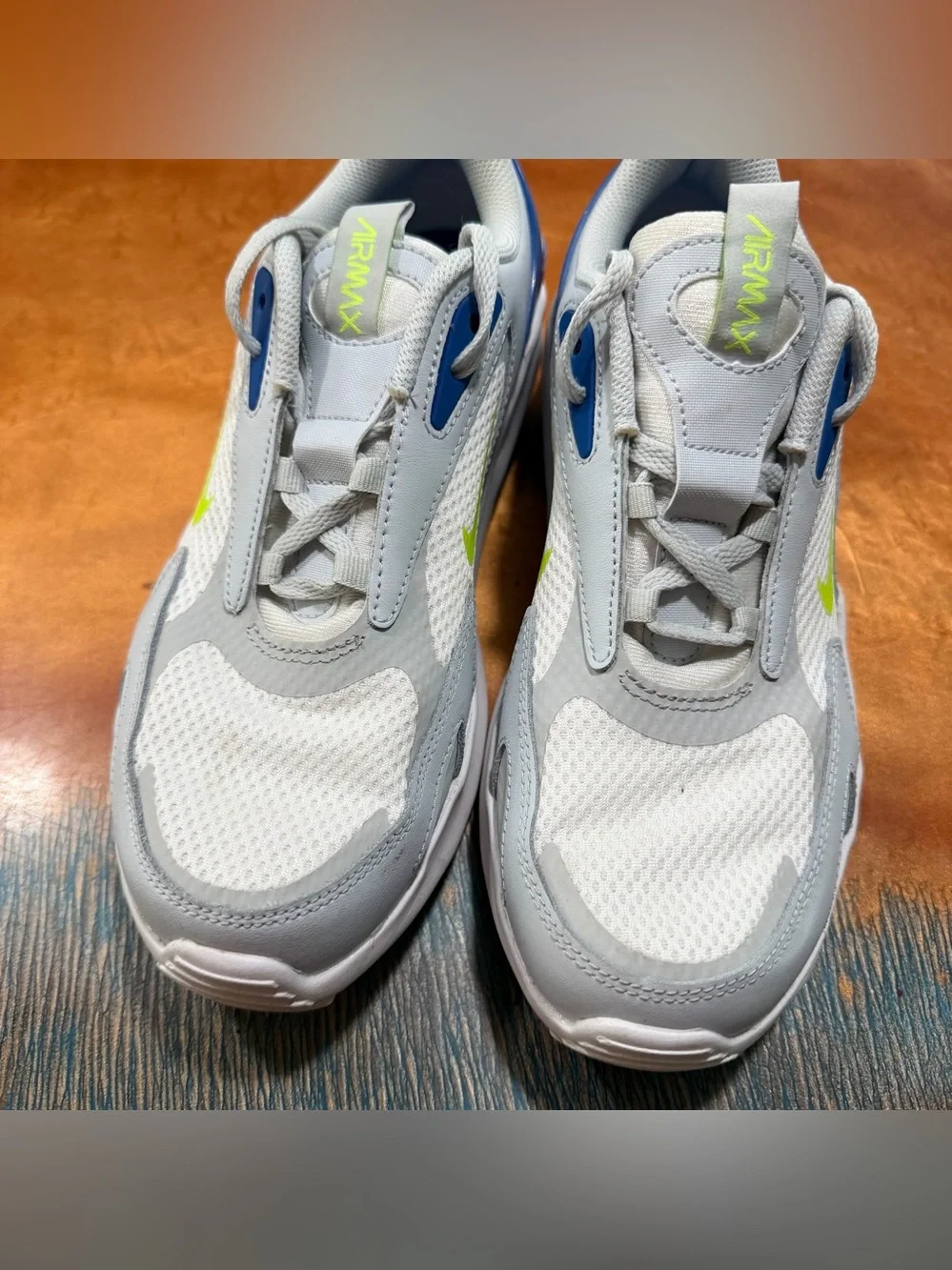 Nike Air Max Bolt Sneakers size 6Y Pure Platinum Royal Volt